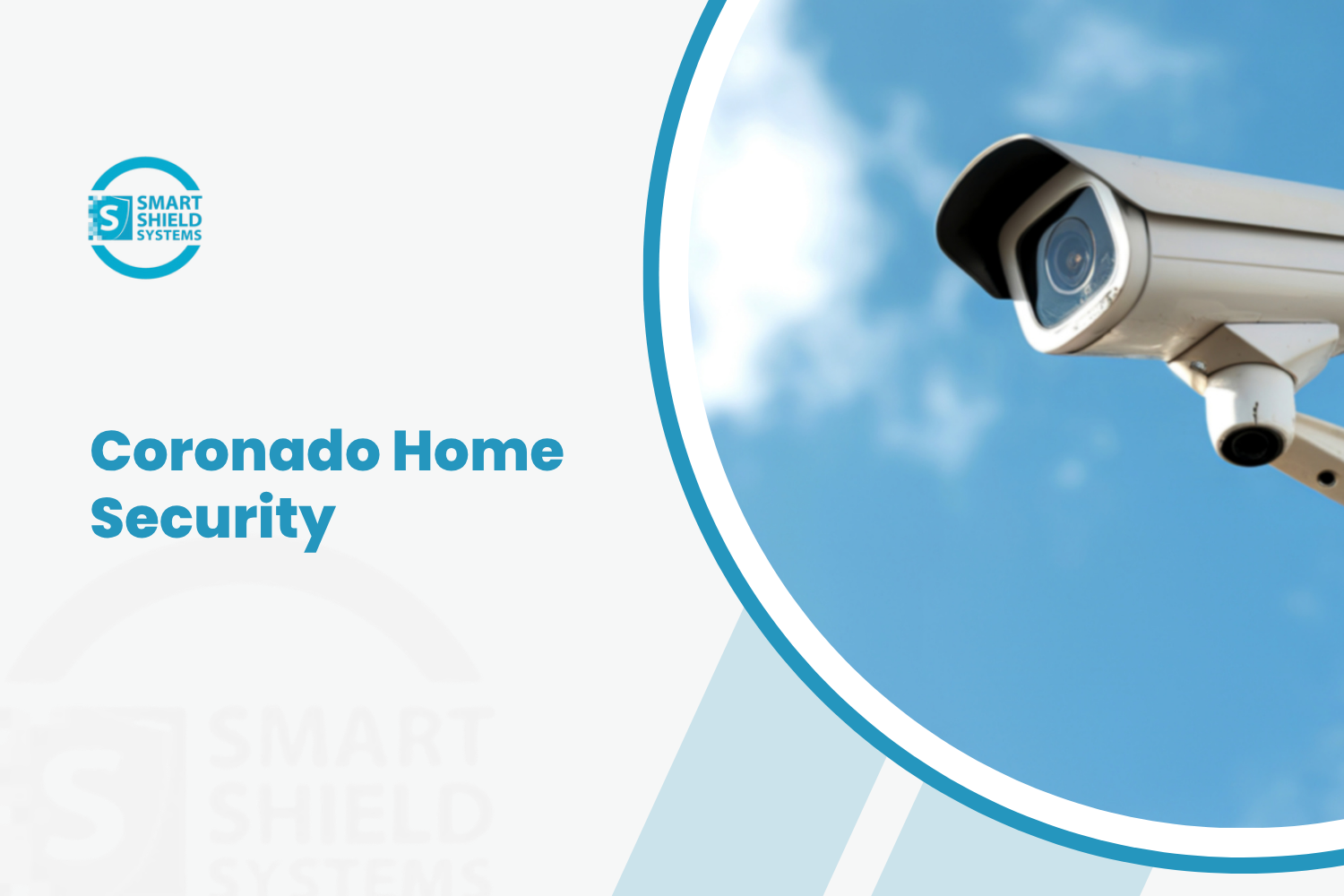 Smart Shield Systems security camera against blue sky for Coronado home security