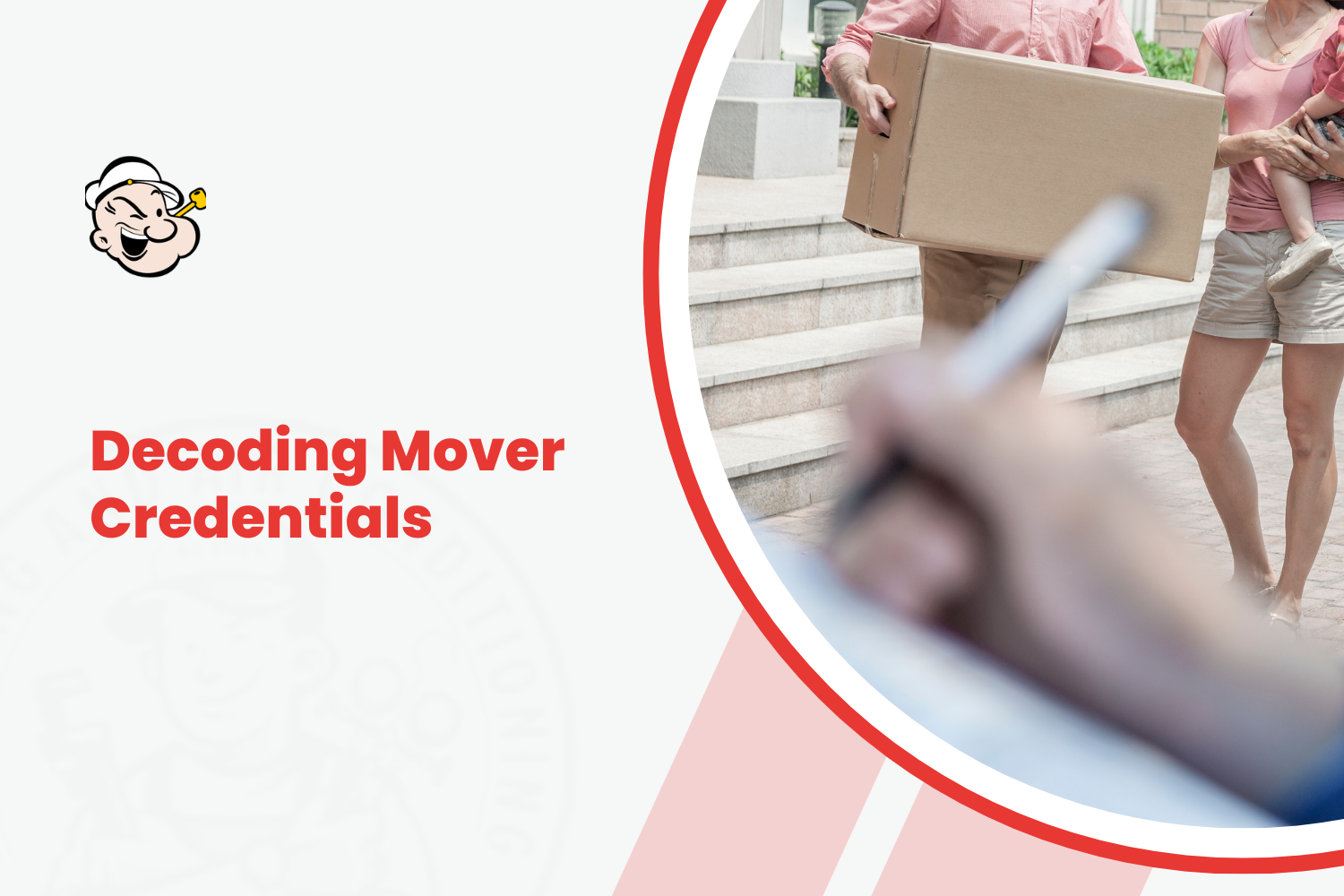 Couple carrying moving box while hand writes checklist decoding mover credentials