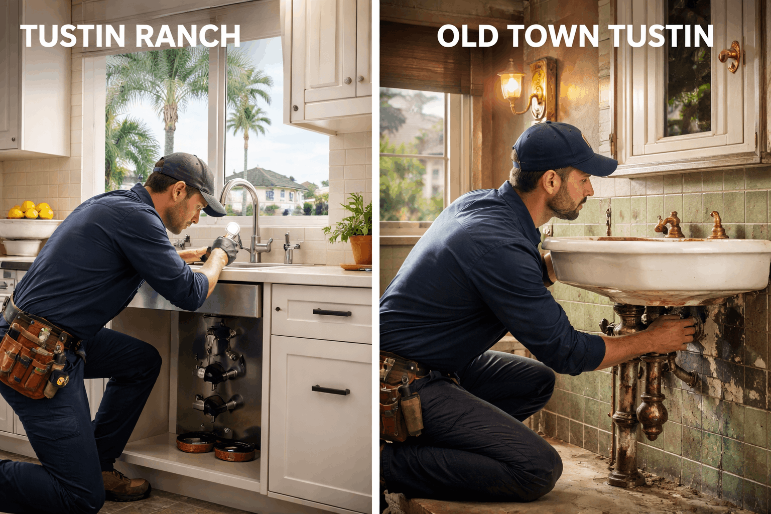 White Glove Plumbing - Old Town Tustin's Vintage Plumbing Challenges in Santa Ana