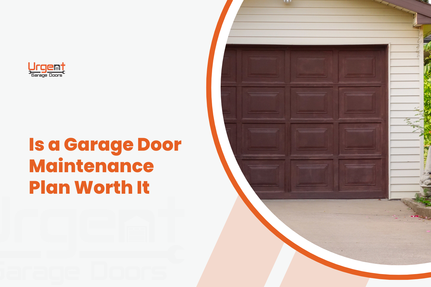 Dark brown raised-panel garage door on home with white vinyl siding