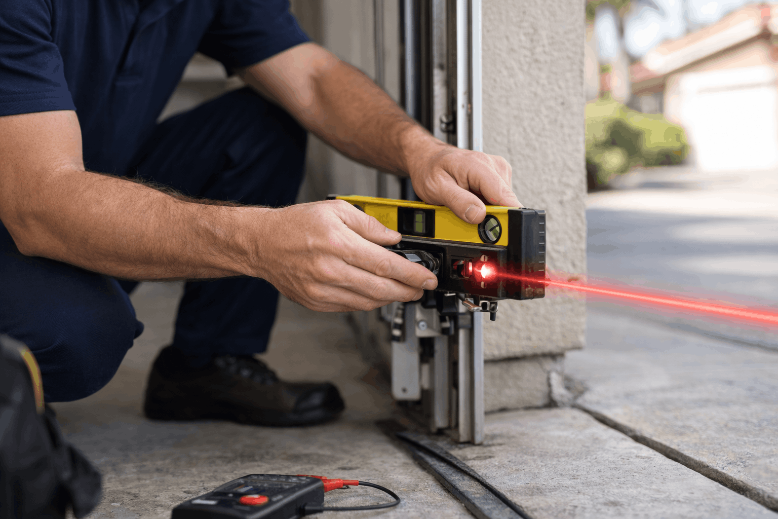 Urgent Garage Doors - Step-by-Step Sensor Testing Process in Irvine