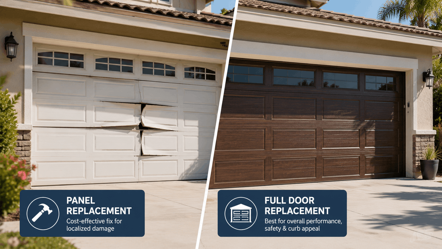 Urgent Garage Doors - What Actually Happens When a Garage Door Panel Gets Damaged in Irvine