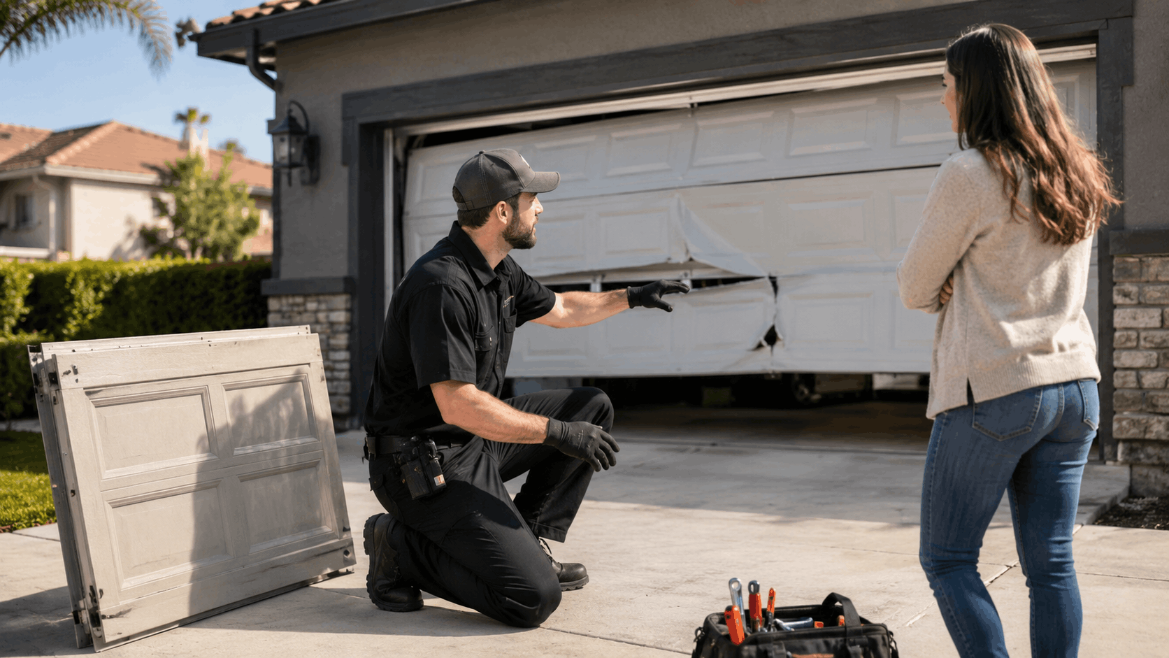 Urgent Garage Doors - Full Garage Door Replacement - When It Makes More Sense Than Patching One Panel in Irvine