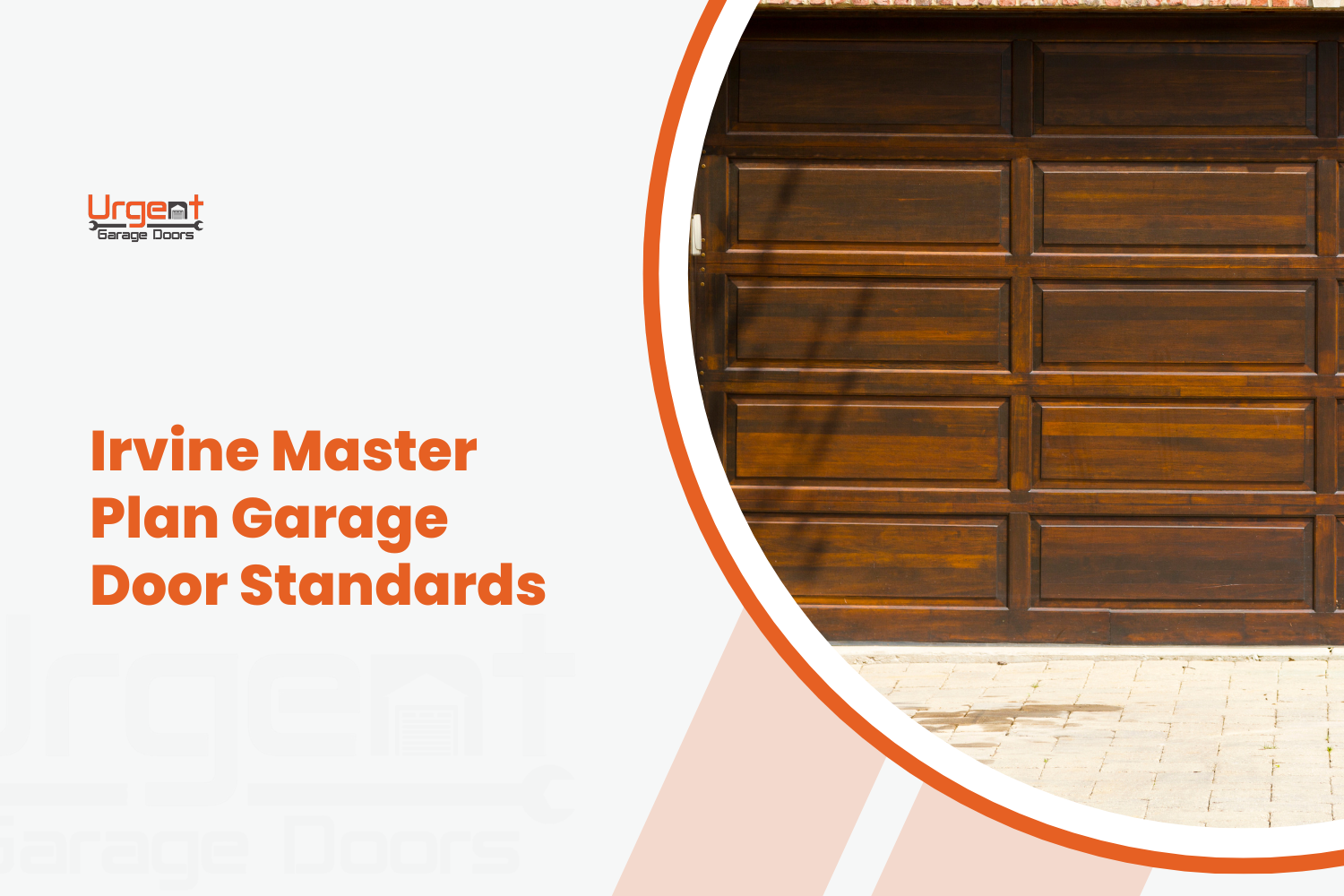 Dark wood panel garage door meeting Irvine Master Plan community aesthetic standards