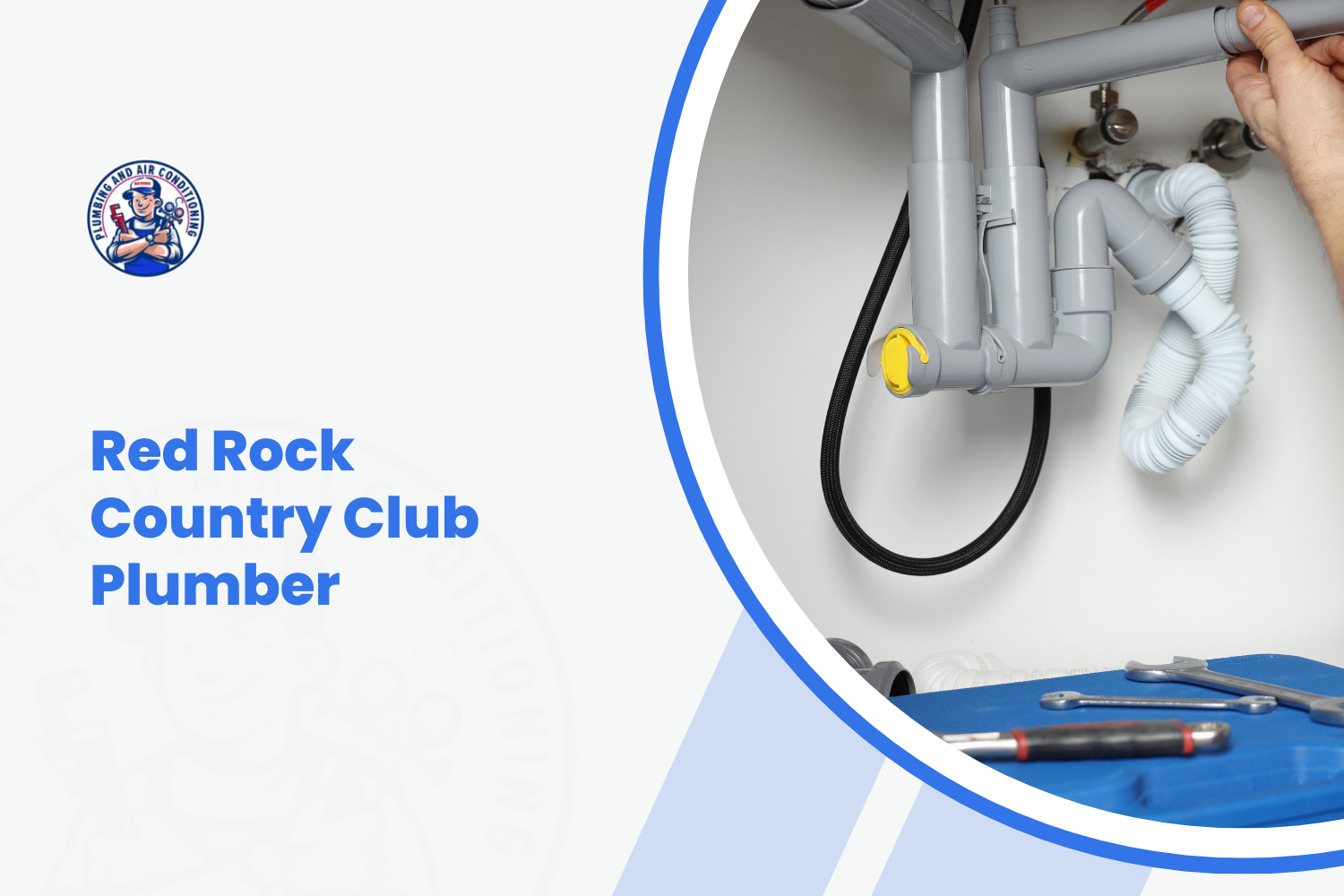 Red Rock Country Club plumber installing gray PVC pipes under kitchen sink