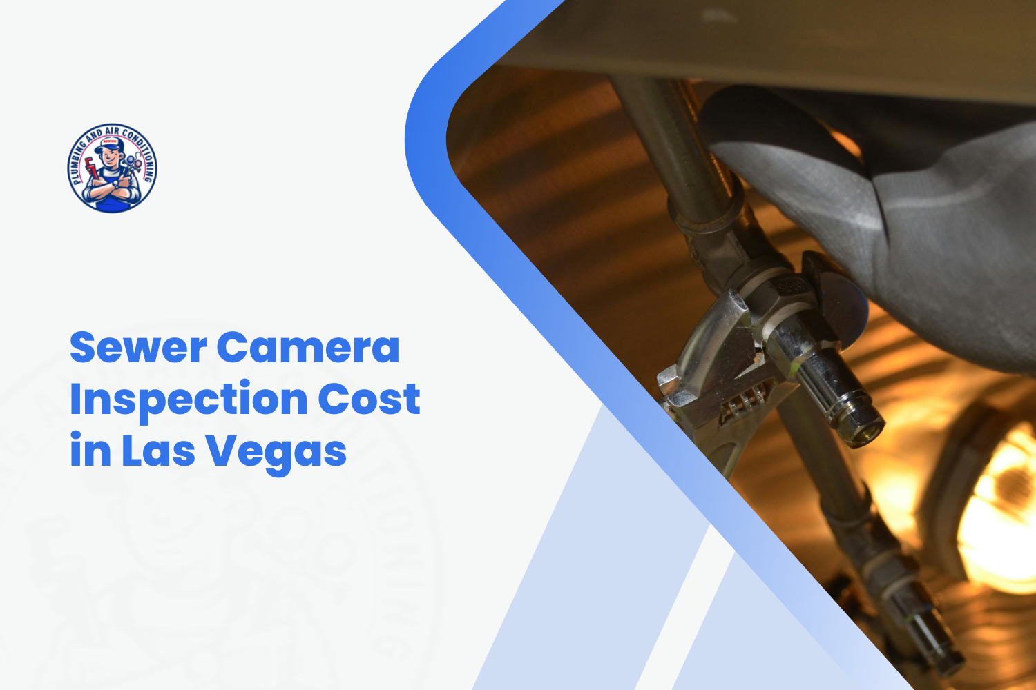 Sewer camera inspection equipment inside a pipe in Las Vegas plumbing service