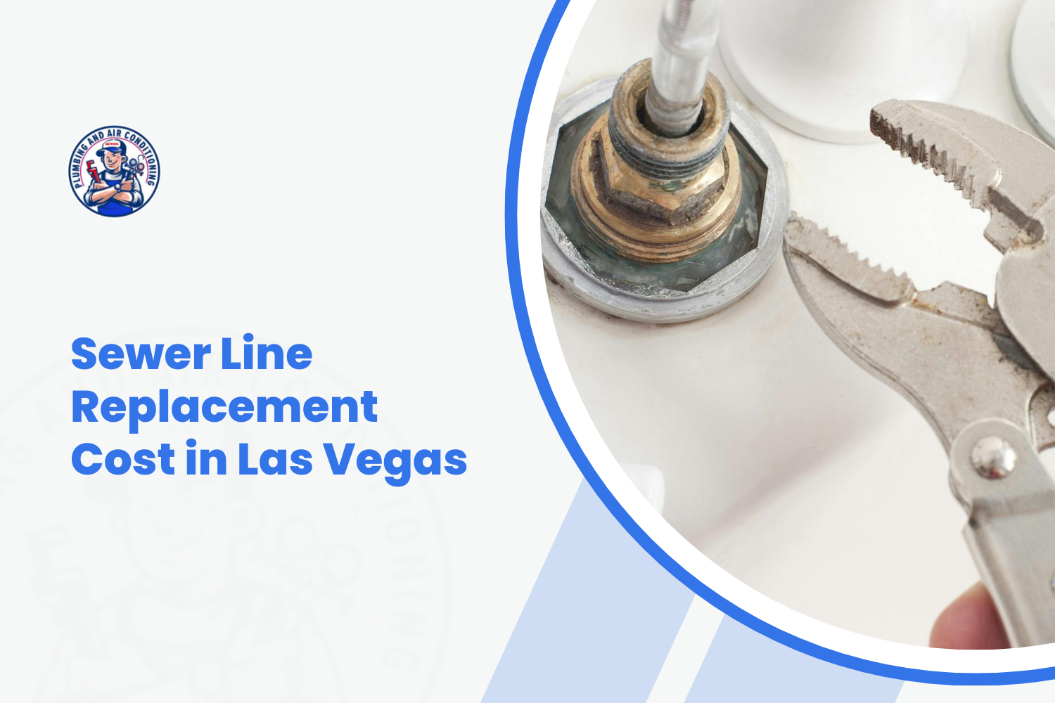 Plumber using locking pliers to replace corroded brass sewer line fitting in Las Vegas